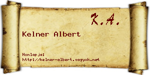 Kelner Albert névjegykártya